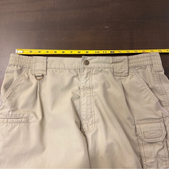 5.11 Tactical Beige Ripstop Cargo Taclite Pro Pants Mens 34x29.5 (Tag 36x32) - Picture 10 of 12